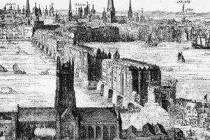 The London Bridge, circa 1616