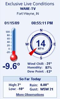 Temperature and stats at 8:55 pm.  photo of weatherbug program.