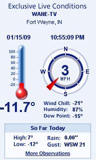 Temperature and stats at 10:55 pm.  photo of weatherbug program.