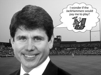 Former Illinois Governor Rod Blagojevich.  Image from the Joliet Jackhammers website.