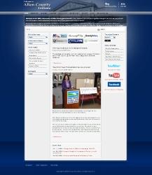 Screen capture of Allen County website