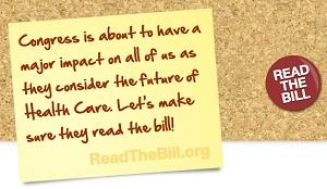Read the Bill website screen capture