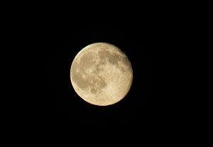 Full Moon over Fort Wayne on October 5, 2010.