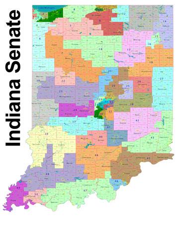 Indiana Senate Map.