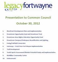 Legacy Fort Wayne presentation to the Fort Wayne City Council.
