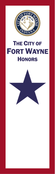 Sample image of Blue Star Banner, courtesy of the City of Fort Wayne.