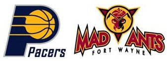 Pacers and Mad Ants Basketball logos