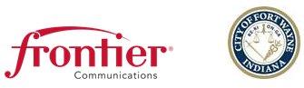 Frontier Communications logo and City of Fort Wayne seal