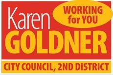 Fort Wayne City Councilwoman Karen Goldner's campaign sign.