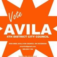 Mike Avila for City Council logo.