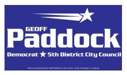 Geoff Paddock campaign sign.