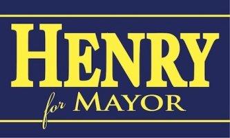 Tom Henry for Mayor campaign logo.